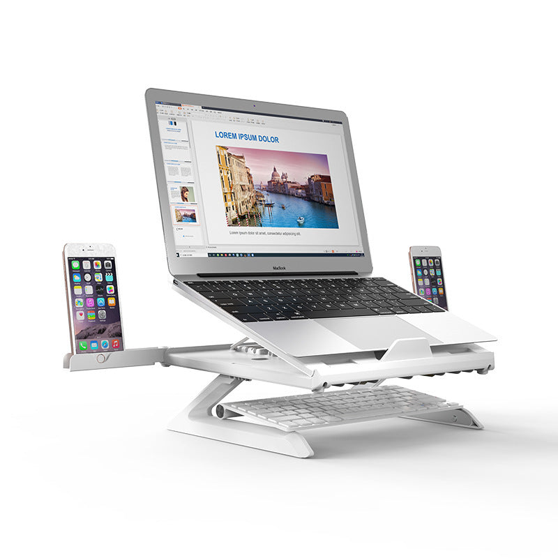 Adjustable Aluminum Laptop Stand – Folding, Portable & Multifunctional