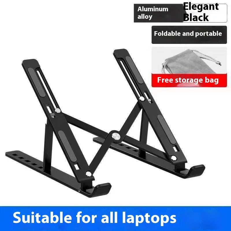 N3 Aluminum Laptop Stand – Folding, Cooling & Adjustable for Laptop or Tablet