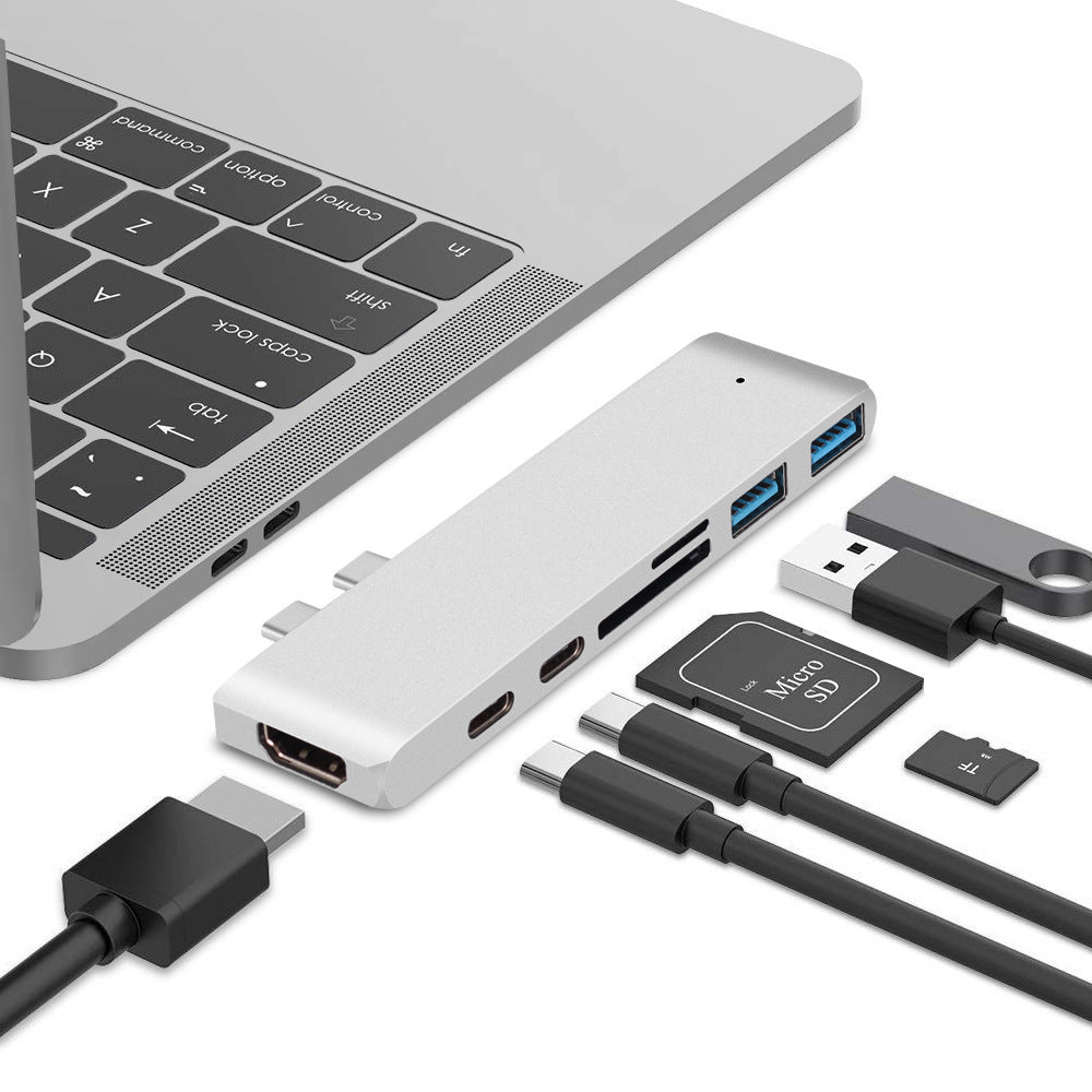 USB-C Hub Docking Station – All-in-One Type-C Adapter for Laptops & Tablets