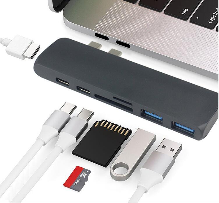 USB-C Hub Docking Station – All-in-One Type-C Adapter for Laptops & Tablets