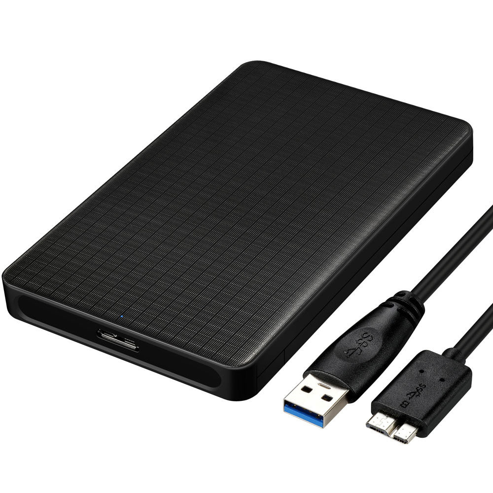Sleek Grid Pattern USB 3.0 External Hard Drive Enclosure – Professional Business Design