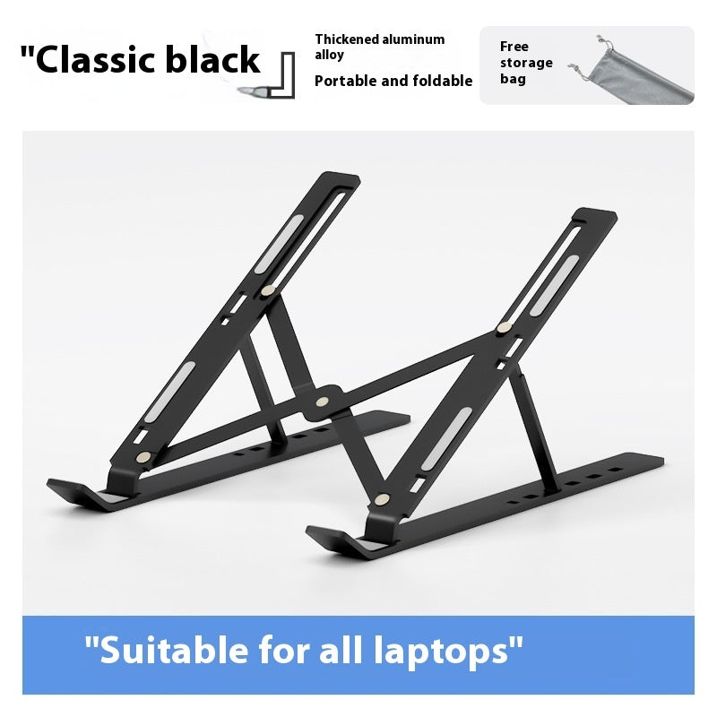 N3 Aluminum Laptop Stand – Folding, Cooling & Adjustable for Laptop or Tablet
