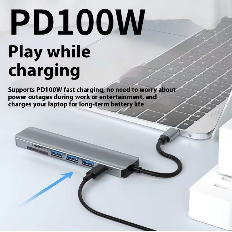 7-in-1 Type-C Multi-Function Adapter – HDMI Display, USB Hub 3.0, and Charging Expansion Dock