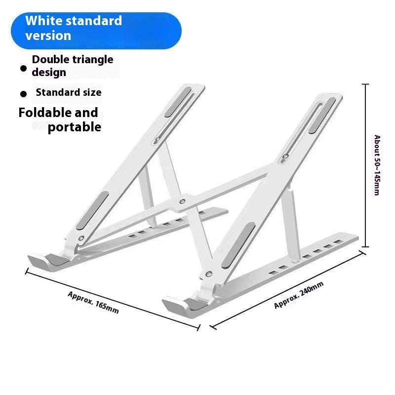 N3 Aluminum Laptop Stand – Folding, Cooling & Adjustable for Laptop or Tablet