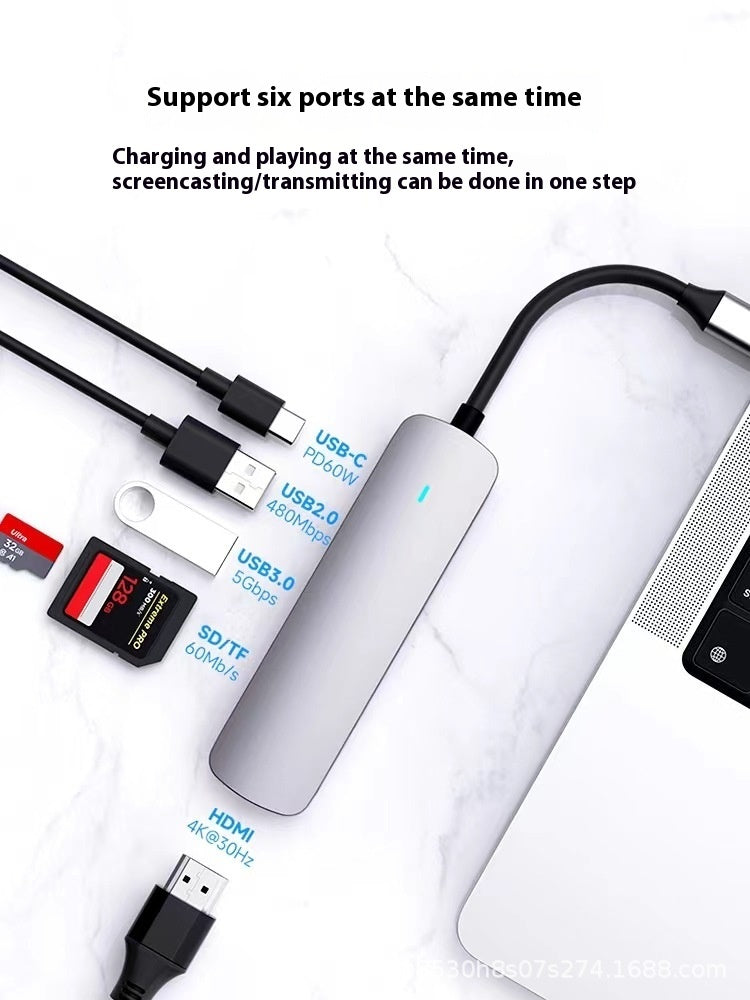 7-in-1 Type-C Multi-Function Adapter – HDMI Display, USB Hub 3.0, and Charging Expansion Dock