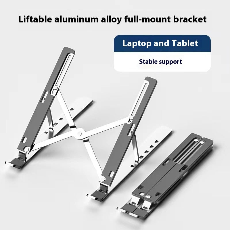 N3 Aluminum Laptop Stand – Folding, Cooling & Adjustable for Laptop or Tablet