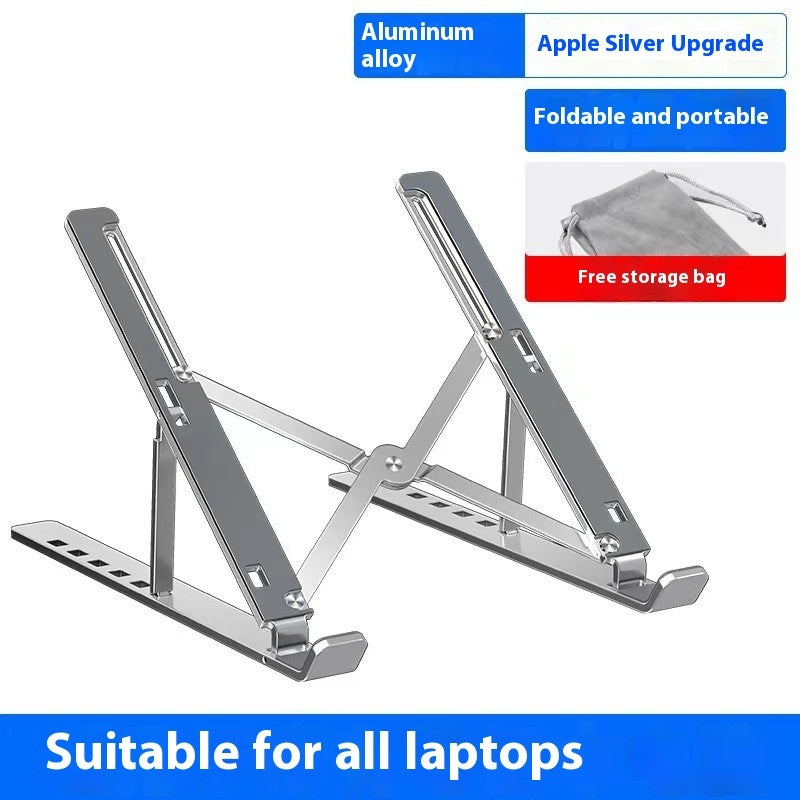 N3 Aluminum Laptop Stand – Folding, Cooling & Adjustable for Laptop or Tablet