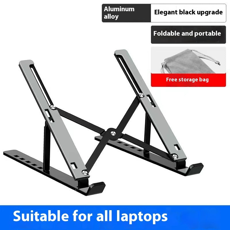 N3 Aluminum Laptop Stand – Folding, Cooling & Adjustable for Laptop or Tablet
